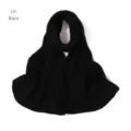 Dettaglio di sciarpa in chiffon plissettato nero, con glitter argento, morbida. - Style 1