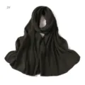 Sciarpa hijab lunga in chiffon scintillante plissettato, scialle di protezione solare donna - 2#