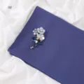 Solid color chiffon scarf featuring exquisite rhinestone dragonfly brooch detail for women. - 4# / 1.8m
