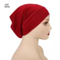 Modal under cap for women, solid wine red hijab inner cap, comfortable breathable daily wear. - #16 Wine Red