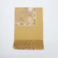 Sciarpa da donna ricamata bohémien scialle in finto cashmere con nappe coperta calda - Cammello