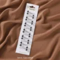 Schwarze Perlen U-Form Kopftuchnadeln 12 Stueck Schal Clips Detailansicht Karten - Schwarz Set 12 Stk