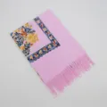 Pink embroidered imitation cashmere scarf for women winter warm shawl ethnic style fashion - 1st Edition Pink / 200cm