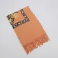 Autumn winter women warm imitation cashmere embroidered shawl ethnic tassel thick scarf - 1st Edition Warm Orange / 200cm