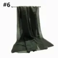 Detalle de bufanda lisa verde oscura de viscosa brillante, tejido suave y brillante para mujeres. - 6# Verde Oscuro
