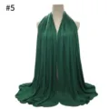 Solid color modal large cotton jersey hijab scarf soft women head wrap dark green - Geometric #5