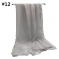 Hermosa elegante bufanda de viscosa con brillo pañuelo ligero hiyab chal mujer chic - 12#
