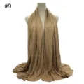 Plain solid color modal cotton jersey long scarf hijab for women soft breathable fabric. - Style #9