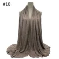 Solid color modal large size hijab scarf soft comfortable cotton jersey scarf for women. - Style #10