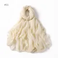Glitter viscose scarf detail view, shimmering beige hijab and lightweight shawl for women. - Size 11