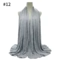 Solid color modal jersey oversized soft women hijab scarf comfortable breathable head wrap gray - Style 12
