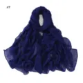 Dark blue starry sky voile long scarf with gold rhinestones, breathable and soft. - Dark Blue