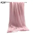 Bufanda lisa rosa de viscosa con purpurina para mujer, chal ligero y brillante para hijab. - 24#
