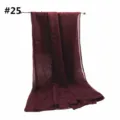 Bufanda de viscosa con purpurina burdeos, pañuelo elegante y hiyab brillante para mujer. - 25#
