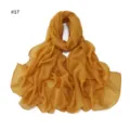 Mustard yellow rhinestone bali yarn long scarf breathable soft female shawl head wrap - Turmeric