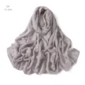 Foulard femme modal leger uni respirant echarpe gris clair etole hijab ete mode - Gris clair