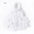 White solid color cotton modal breathable lightweight soft fringe scarf for women daily wear accessory - #23 White