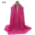 Solid color pearl chiffon scarf shawl for women summer sun protection wrap hijab #43 - #43