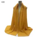 Solid yellow chiffon hijab scarf shawl lightweight sun protection head cover for women (#20) - Unicorn & Sweets