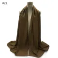 Solid brown chiffon hijab scarf, lightweight bubble wrap shawl and sun protection head cover. - Nautical Theme
