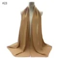 Chiffon Hijab Scarf Solid Color Women Long Shawl Headcover Beige Fashion Lightweight Drape - Dinosaur Small but Strong