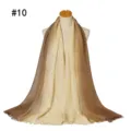 Pañuelo viscosa metálica degradado suave largo chal ligero moda hijab tocado de mujer - Estilo #10