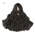 Solid color casual modal cotton linen breathable hijab scarf shawl, lightweight daily wear. - Dark Gray #17