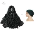Écharpe longue en modal vert forêt et set de bonnet intérieur extensible détail. - Vert Foncé