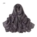 Solid color modal cotton linen scarf breathable hijab shawl for women daily wear accessory - Dark Gray #19