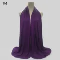 Lila einfarbig Modal Baumwolle Jersey Hijab Schal, weiche Variante für Damen Alltag. - Nr. 4 (Dunkelviolett)