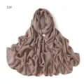 Solid color modal draped scarf hijab breathable lightweight wrap shawl fashion accessory - Gray Khaki #21
