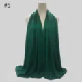 Solid color modal cotton jersey oversized hijab scarf soft women head wrap shawl 180cm - No.5 Army Green