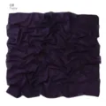 Pañuelo cuadrado de algodón de color sólido para mujer, detalle de tela suave y ligera. - Morado