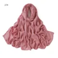 Detailed view of a solid color modal scarf, lightweight and breathable fabric texture. - Dusty Pink #27