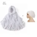 Ensemble long foulard et bonnet interieur en modal blanc pour femmes, hijab elegant. - Blanc