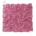 Pañuelo cuadrado de color liso para mujer, hiyab y chal suave y ligero de uso diario. - Rosa