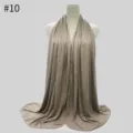Solid color modal cotton jersey hijab scarf for women, soft large size head wrap shawl. - No.10 Camel