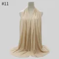 Solid color modal large jersey hijab scarf for women soft breathable daily wear wrap - No.11 Light Khaki