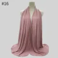Plain modal jersey hijab scarf, soft stretch cotton head wrap for women, pink color variant. - No.16 Mauve