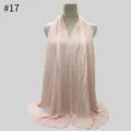 Solid color modal cotton jersey hijab scarf in light pink, soft and large size variant. - No.17 Blush