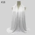 Solid color modal large size cotton jersey soft women headscarf hijab scarf in white - No.18 White