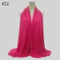 Solid color modal jersey hijab scarf for women, soft large size wrap shawl in hot pink. - No.22 Rose