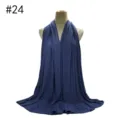 High quality solid color cotton hijab soft breathable jersey head wrap scarf for women - Style 24