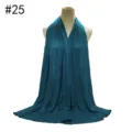 Solid color modal jersey hijab scarf breathable soft Muslim head wrap in dark teal color - Style 25