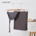 Modal hijab inner cap and solid chiffon scarf set in deep grey for comfortable wear. - Dark Gray