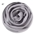 Einfarbiges graues Chiffon Hijab Tuch, weiche Bubbleschal Kopfbedeckung für Damen Alltag. - #7 Hellgrau