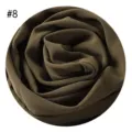 Chiffon Schal Stoff Detailansicht, einfarbig dunkelbraun, weiche Textur Falten Nahaufnahme - #8 Dunkelbraun