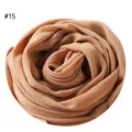 Einfarbiges Perlen Chiffon Bubble Hijab Kopftuch für Damen, elegante Kopfbedeckung. - #15 Kameel