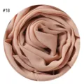 Einfarbig Chiffon Hijab Schal elegante rosa leichte atmungsaktive muslimische Kopftuch Alltag - #18 Champagner