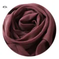 Burgunderroter Perl-Chiffon Hijab Schal Variante #34, weiches Bubble-Material Damen Alltag. - #34 Tiefes Granatrot